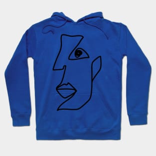 Abstract linear portrait. Hoodie